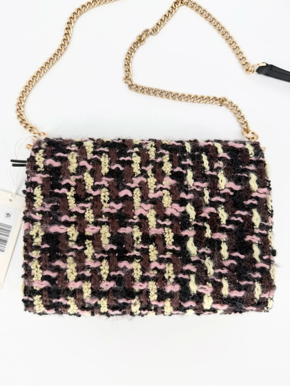 Tory Burch Emerson Tweed Chain Wallet